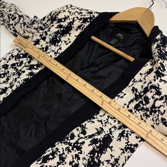 Mango MNG Black and White Patterned Blazer Size 4 - Picture 4 of 6